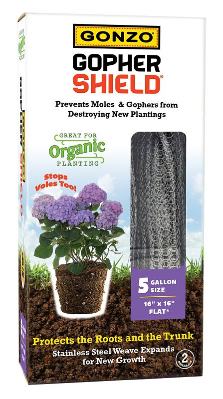 MPM PAN PACIFIC, INC Gonzo 5008 Gopher Shield, Flat, 20 in L LAWN & GARDEN MPM PAN PACIFIC, INC