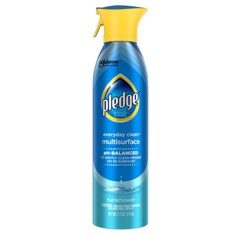 PLEDGE Pledge 72416 Cleaner, 9.7 oz Can, Rain Shower Fresh, Clear CLEANING & JANITORIAL SUPPLIES PLEDGE