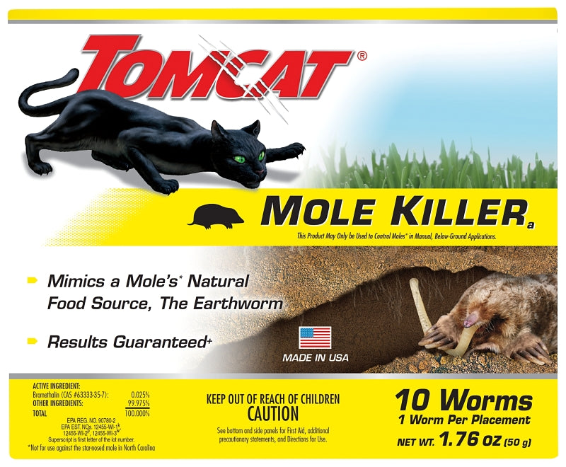 TOMCAT Tomcat 0372310 Mole Killer, Solid, 10 Box LAWN & GARDEN TOMCAT