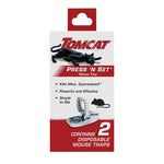 TOMCAT Tomcat Press 'N Set 3610110 Mouse Trap, 4.37 in L, 1.91 in W, 3.29 in H, Snap Door, Spring Locking LAWN & GARDEN TOMCAT