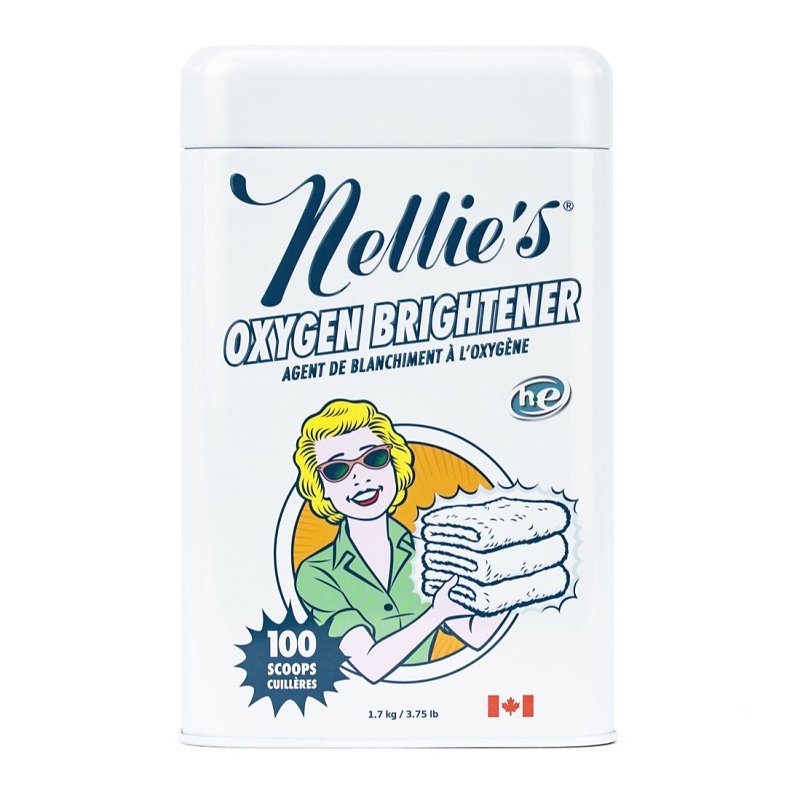 NELLIE'S CLEAN INC Nellie's NOX-100T Oxygen Brightener, 1.7 kg Tin, Granular Powder
