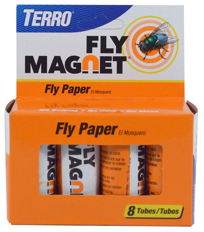 TERRO Terro Fly Magnet T518 Fly Paper Trap, Solid, 8, Pack