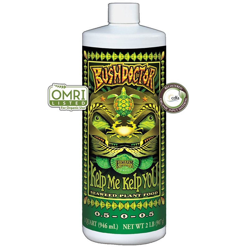 FOX FARM Bush Doctor Kelp Me Kelp You 791208 Plant Food, 1 qt, Liquid, 0.5-0-0.5 N-P-K Ratio LAWN & GARDEN FOX FARM