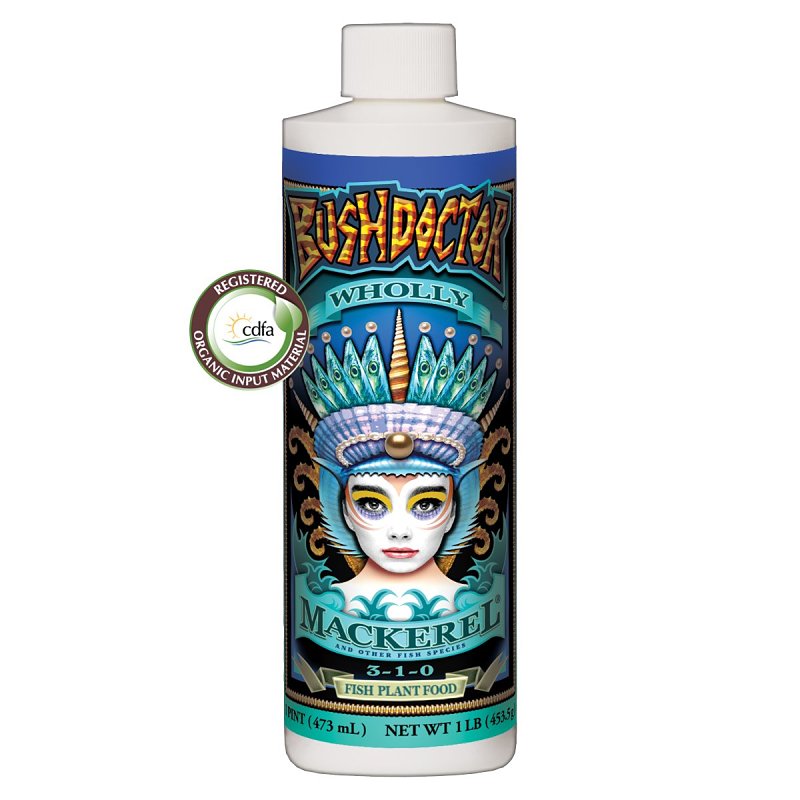FOX FARM Bush Doctor Wholly Mackerel 794308 Fish Fertilizer, 1 pt, Liquid, 3-1-0 N-P-K Ratio LAWN & GARDEN FOX FARM