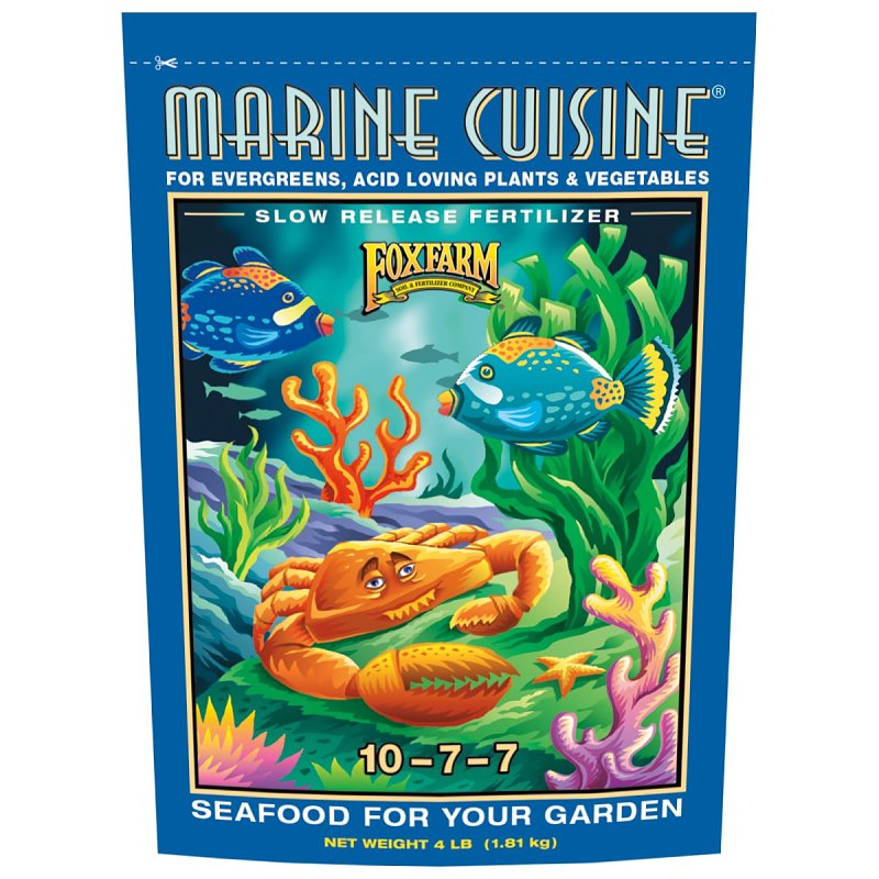 FOX FARM Marine Cuisine 790409 All-Purpose Fertilizer, 4 lb, Granular, 10-7-7 N-P-K Ratio LAWN & GARDEN FOX FARM