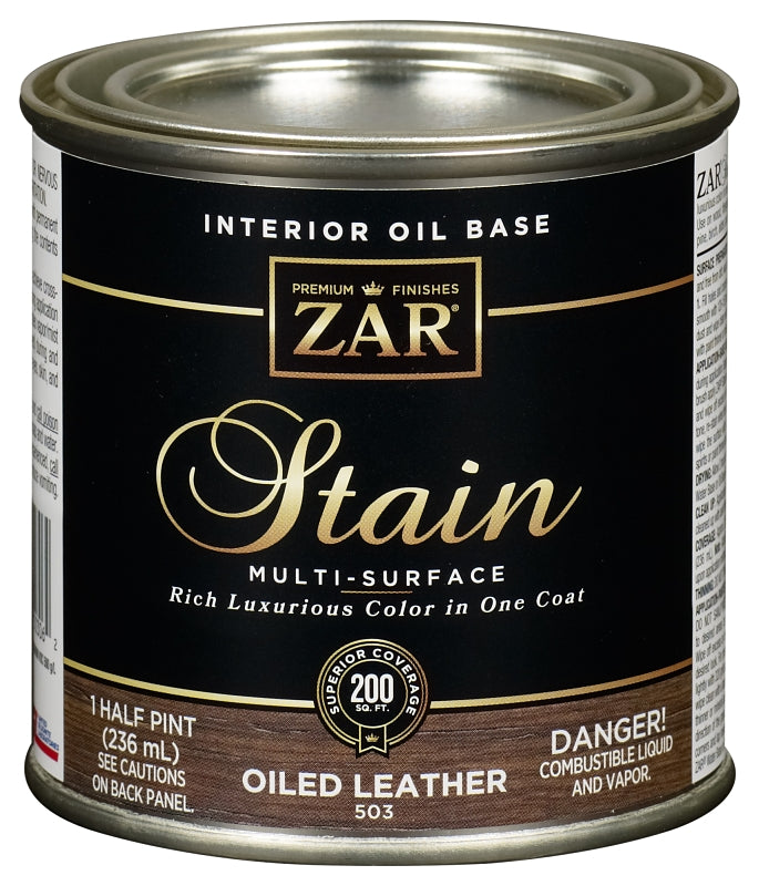 ZAR ZAR 50306 Wood Stain, Oiled Leather, Liquid, 0.5 pt
