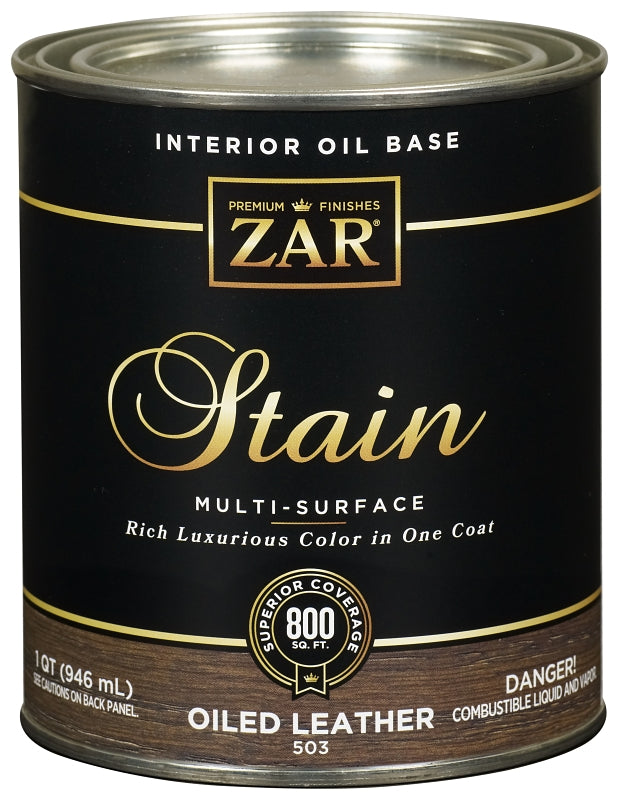 ZAR ZAR 50312 Wood Stain, Oiled Leather, Liquid, 1 qt