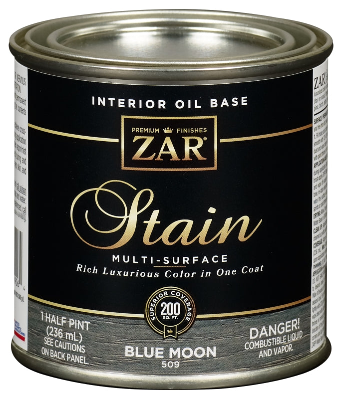 ZAR ZAR 50906 Wood Stain, Blue Moon, Liquid, 0.5 pt