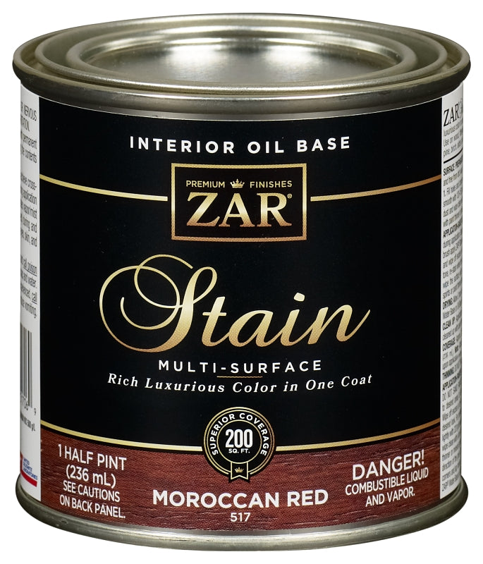 ZAR ZAR 51706 Wood Stain, Moroccan Red, Liquid, 0.5 pt