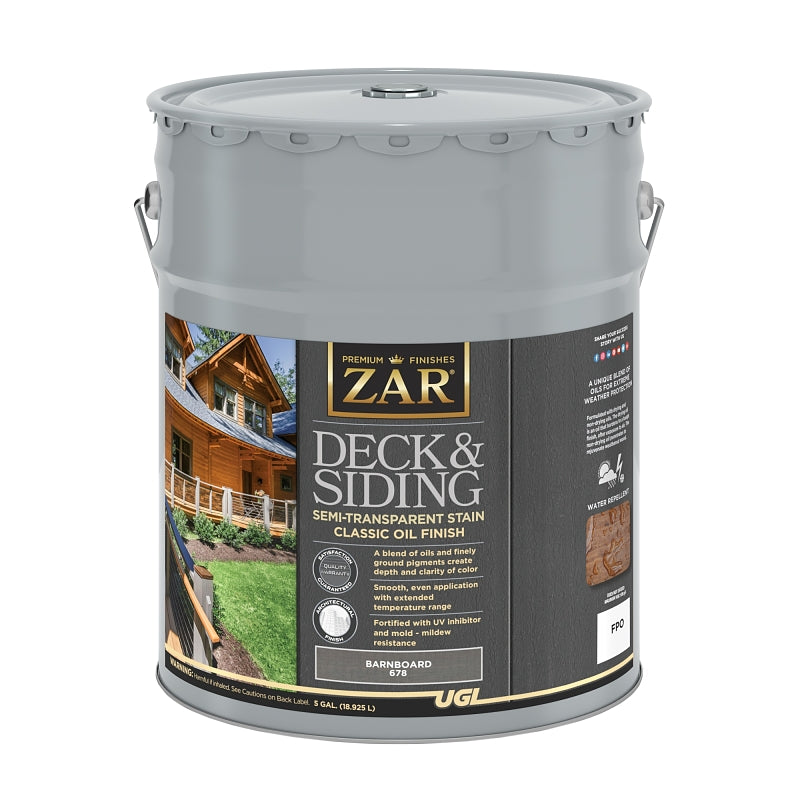 ZAR ZAR 67815 Semi-Transparent Stain, Barnboard, Liquid, 5 gal PAINT ZAR