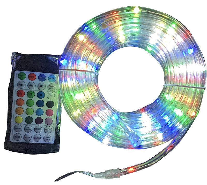 SANTAS FOREST Santas Forest 62801 LED Rope Light, Multi-Functions, Clear, 33 ft