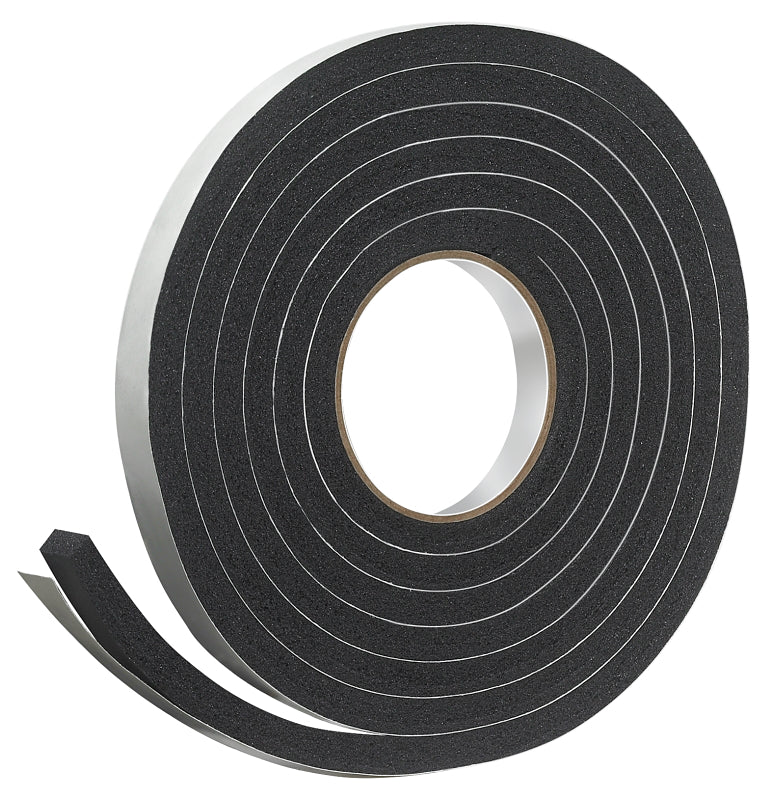 FROST KING Frost King R734H Foam Tape, 3/4 in W, 10 ft L, 7/16 in Thick, Rubber, Black