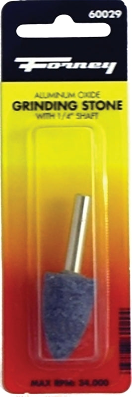FORNEY Forney 60029 Grinding Point, 3/4 x 1-1/4 in Dia, 1/4 in Arbor/Shank, 60 Grit, Coarse, Aluminum Oxide Abrasive TOOLS FORNEY