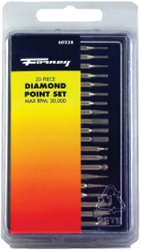 FORNEY Forney 60238 Point Set, 1/8 in Dia Shank, Diamond TOOLS FORNEY