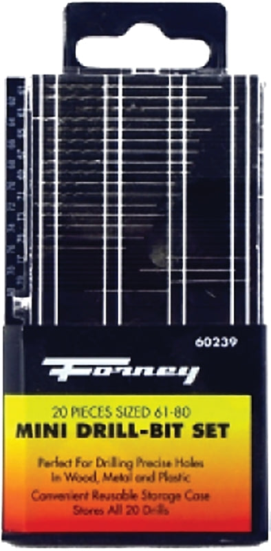 FORNEY Forney 60239 Drill Bit Set, Mini, 20-Piece, Steel TOOLS FORNEY