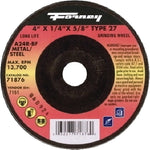 FORNEY Forney 71876 Grinding Wheel, 4 in Dia, 1/4 in Thick, 5/8 in Arbor, 24 Grit, Coarse, Aluminum Oxide Abrasive TOOLS FORNEY