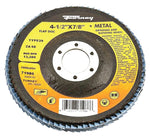FORNEY Forney 71986 Flap Disc, 4-1/2 in Dia, 7/8 in Arbor, 60 Grit, Medium, Zirconia Aluminum Abrasive, Fiberglass Backing TOOLS FORNEY