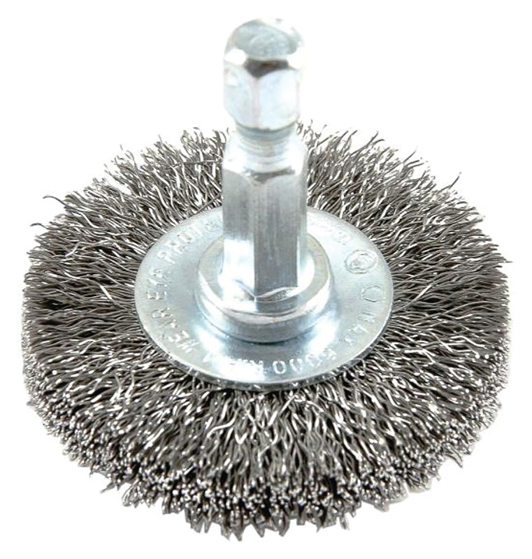 FORNEY Forney 72726 Wire Wheel Brush, 1-1/2 in Dia, 0.008 in Dia Bristle