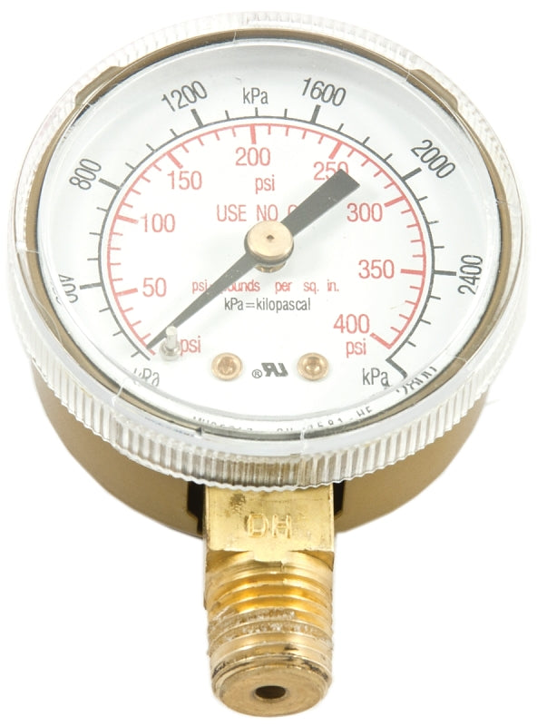 FORNEY Forney 87728 Regulator Gauge, 0 to 400 psi Pressure, 1/4 in Connection, NPT TOOLS FORNEY