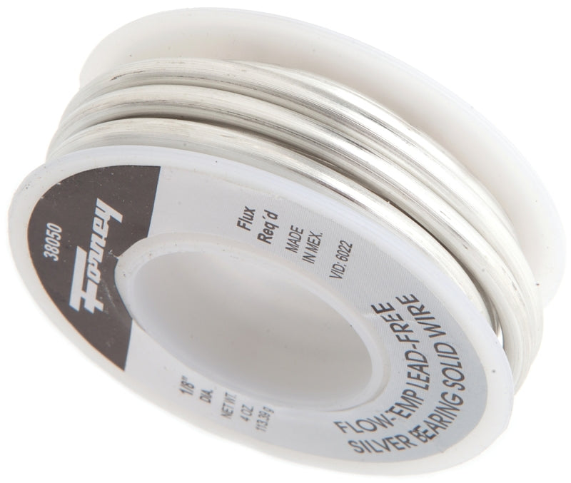FORNEY Forney 38050 Solder, 4 oz, Solid, Gray, 430 deg F Melting Point