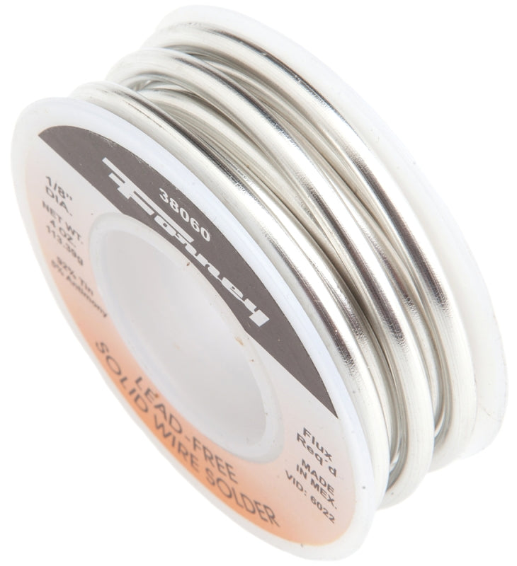 FORNEY Forney 38060 Solder, 4 oz, Solid, Gray, 464 deg F Melting Point