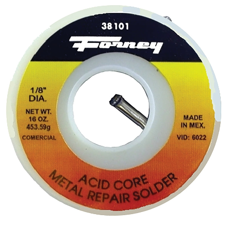 FORNEY Forney 38101 Solder, 16 oz, Solid, 575 deg F Melting Point
