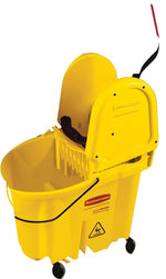 RUBBERMAID Rubbermaid FG757788YEL Mop Bucket and Wringer Combo, 35 qt Capacity, Rectangular, Polypropylene Bucket/Pail