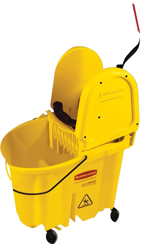 RUBBERMAID Rubbermaid FG757788YEL Mop Bucket and Wringer Combo, 35 qt Capacity, Rectangular, Polypropylene Bucket/Pail