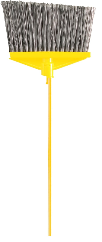 RUBBERMAID Rubbermaid FG637500GRAY Angle Broom, 10-1/2 in Sweep Face, 6-3/4 in L Trim, Polypropylene Bristle, Gray Bristle, Metal