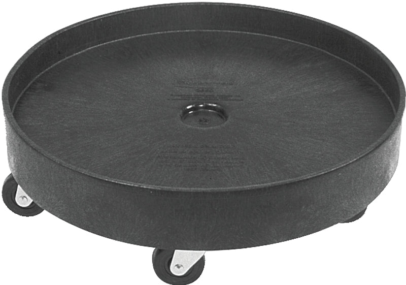RUBBERMAID Rubbermaid FG265000BLA Drum Dolly, 500 lb, HDPE, Black