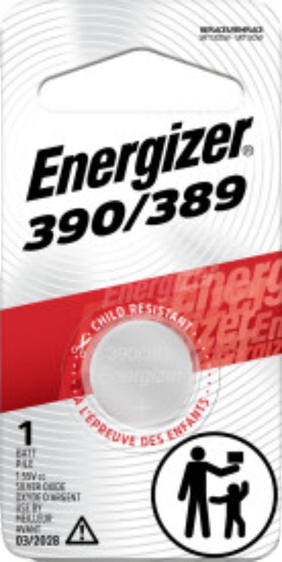 ENERGIZER BATTERY Energizer 389BPZ Coin Cell Battery, 1.5 V Battery, 52 mAh, Silver Oxide