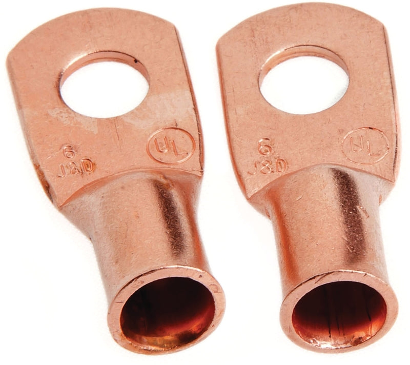 FORNEY Forney 60091 Series Cable Lug, For: #6 Cable, 1/4 in Stud, #6 Wire, Copper TOOLS FORNEY