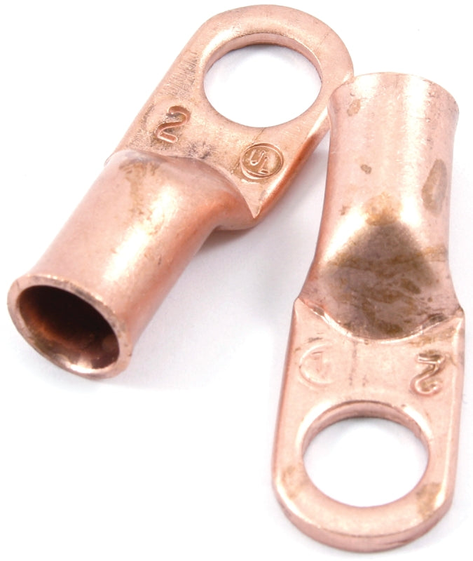 FORNEY Forney 60105 Series Cable Lug, For: #2 Cable, 3/8 in Stud, #2 Wire, Copper, 2/CD TOOLS FORNEY