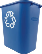 RUBBERMAID Rubbermaid FG295673BLUE Deskside Waste Basket, 28.125 qt Capacity, Polyethylene, Blue