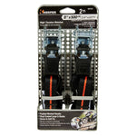 KEEPER Keeper 45721 Tie-Down, Ratchet Adjustment, 1 in W, 8 ft L, 500 lb Working Load, S-Hook End, 2/PK AUTOMOTIVE KEEPER