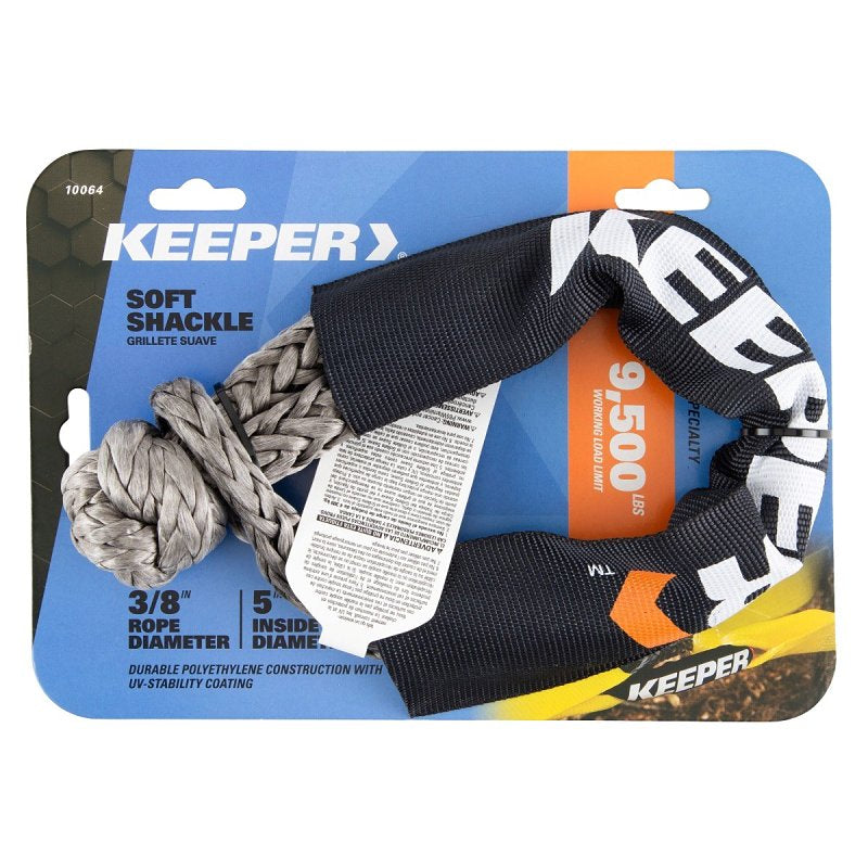 KEEPER Keeper 10064 Soft Shackle, 9500 lb Working Load, Polyethylene