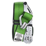 KEEPER Keeper 47374 Tie-Down Strap, 2 in W, 30 ft L, Green, 3333 lb Working Load, J-Hook End AUTOMOTIVE KEEPER