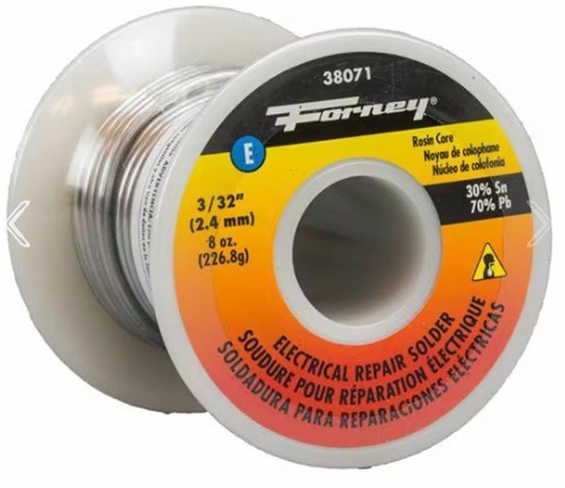 FORNEY INDUSTRIES Forney 38071 Solder, 8 oz, Silver, 491 deg F Melting Point TOOLS FORNEY INDUSTRIES