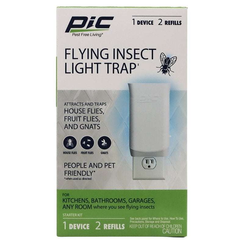 PIC PIC PIC-FIT Plug-In Flying Insect Light Trap, Solid, 4 in W Trap, White