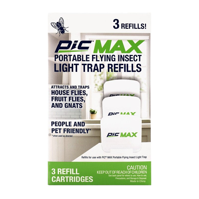 PIC PIC PIC-FIT-MAX-REF Flying Insect Dual Portable Plug-In Trap Refill, 3-1/8 in L Trap, 3 in W Trap LAWN & GARDEN PIC