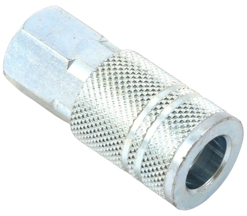 FORNEY INDUSTRIES Forney 75321 Coupler, Industrial/Milton Style, 3/8 in, FNPT, Steel