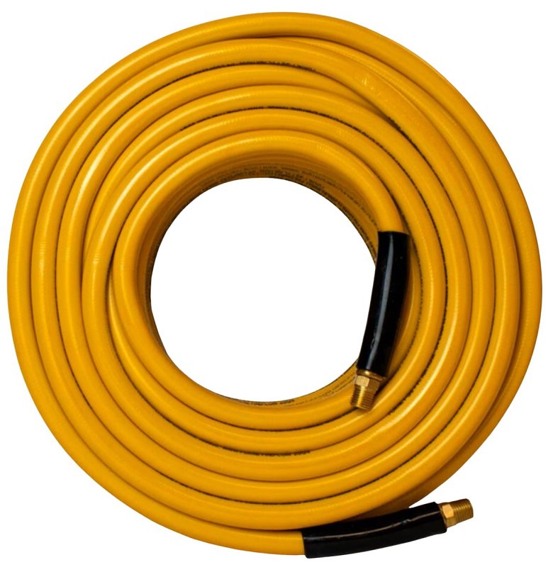 FORNEY INDUSTRIES Forney 75415 Air Hose, 3/8 in ID, 100 ft L, MNPT, 300 psi Pressure, PVC, Yellow TOOLS FORNEY INDUSTRIES
