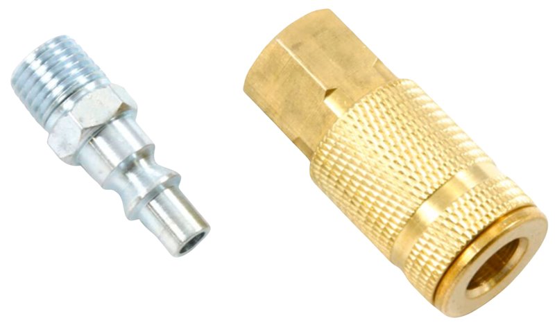 FORNEY INDUSTRIES Forney 75522 Coupler and Plug Set, 1/4 in, MNPT x FNPT, Brass/Steel TOOLS FORNEY INDUSTRIES