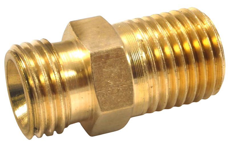 FORNEY INDUSTRIES Forney 75537 Ball End Pipe Adapter with Ball Socket, 1/4 in, MNPT x MNPS, Brass TOOLS FORNEY INDUSTRIES