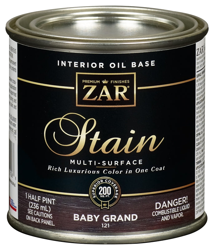 ZAR ZAR 12106 Wood Stain, Baby Grand, Liquid, 0.5 pt, Can PAINT ZAR