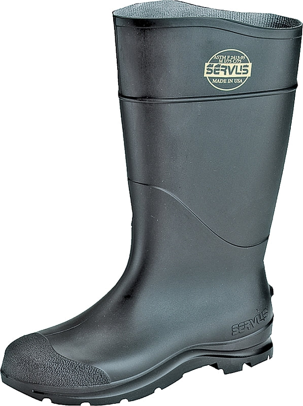 PQ FOOTWEAR LLC Servus 18822-8 Non-Insulated Knee Boots, 8, Black, PVC Upper, Insulated: No