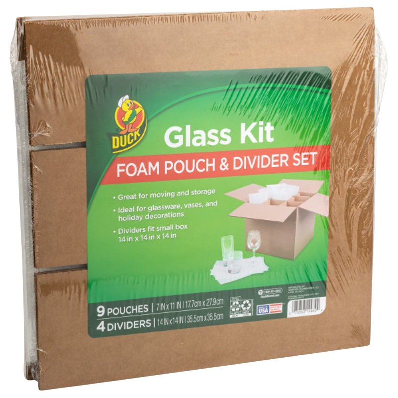 DUCK Duck 287792 Glass Kit, Corrugate/Foam, Brown/White HOUSEWARES DUCK