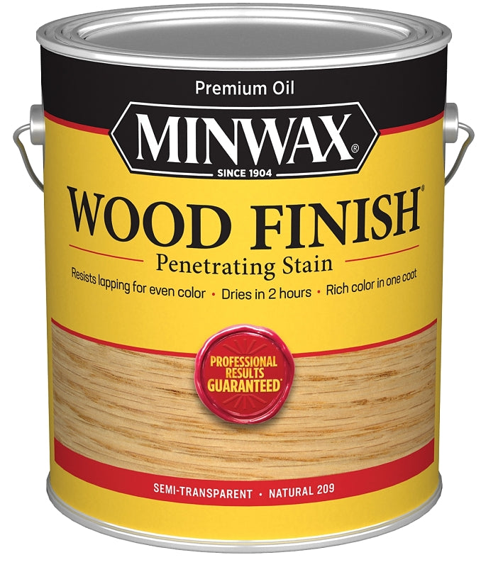 MINWAX Minwax 71000000 Wood Stain, Oil Base, Natural, Liquid, 1 gal, Can PAINT MINWAX