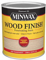 MINWAX Minwax 700524444 Wood Stain, Oil Base, White, Liquid, 1 qt, Can PAINT MINWAX