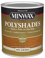 MINWAX Minwax 61330444 Waterbased Polyurethane Stain, Satin, Liquid, Olde Maple, 1 qt, Can PAINT MINWAX